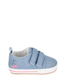 Sapato bebê cano baixo jeans com recortes azul | Carter's